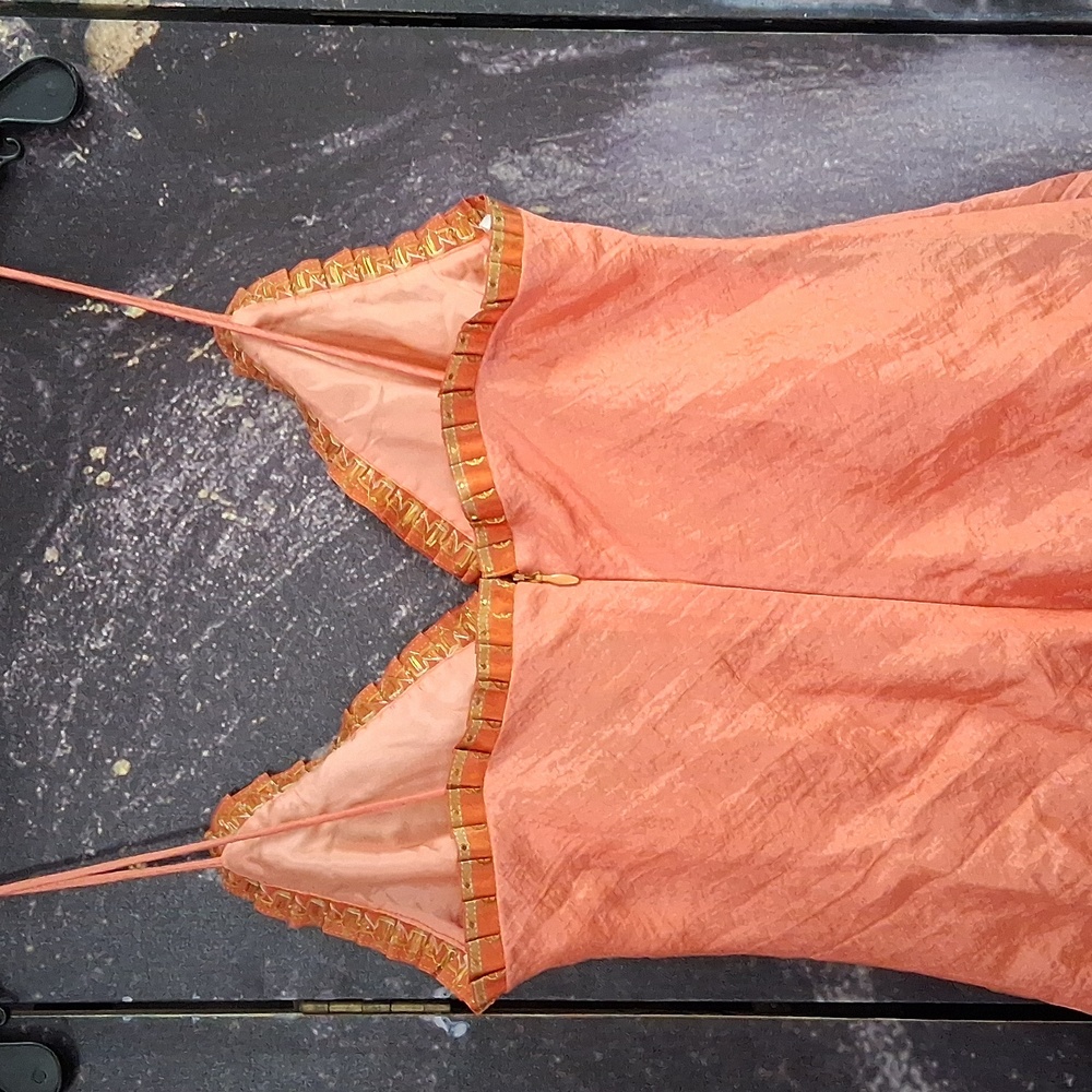 The J. Peterman Company Coral Pink Evening Dress Size 6 - Picture 7 of 10